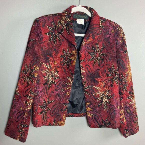 Harve Bernard textured blazer autumn colorful size 10 - Picture 10 of 11